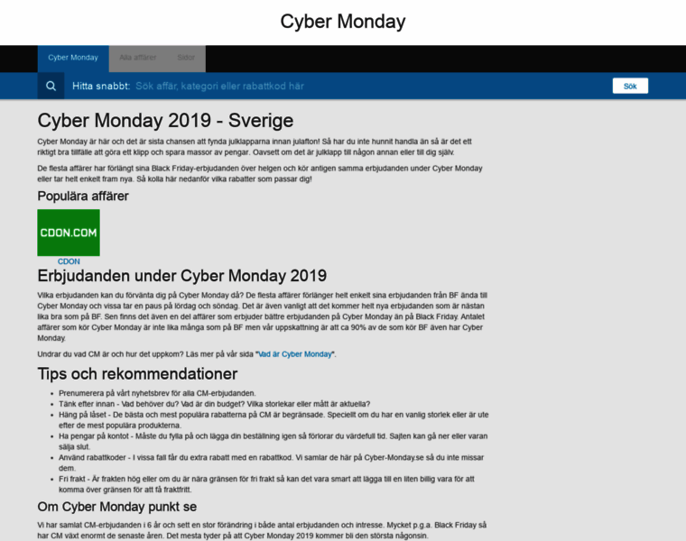 Cyber-monday.se thumbnail