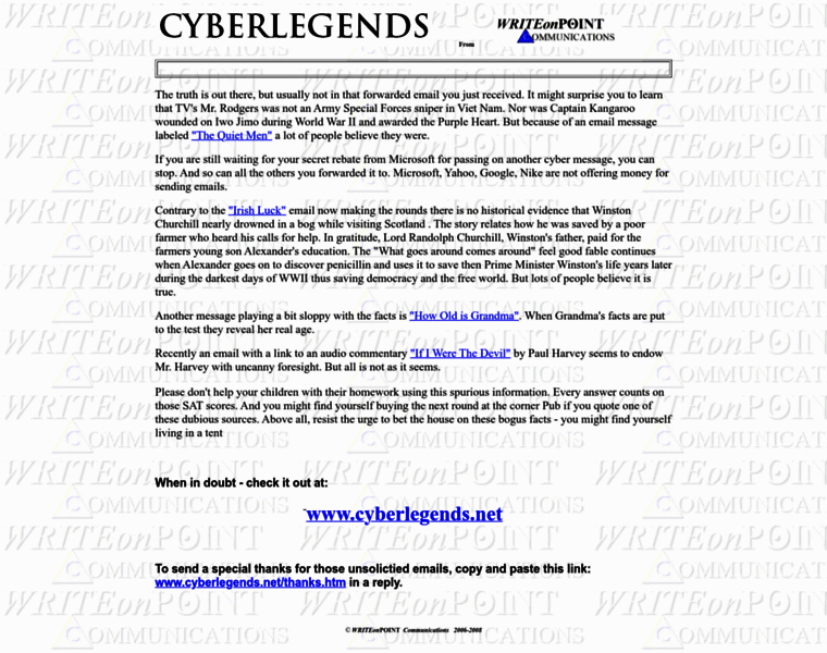 Cyberlegends.net thumbnail