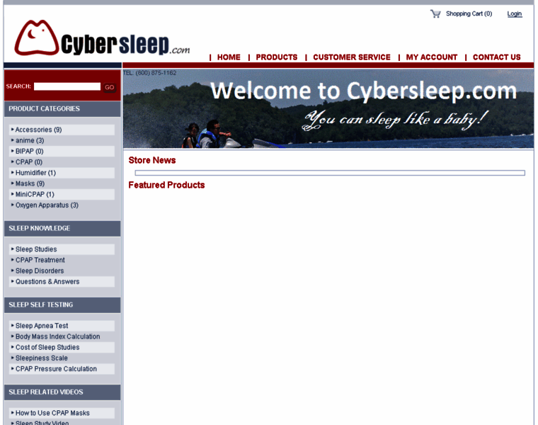 Cybersleep.com thumbnail