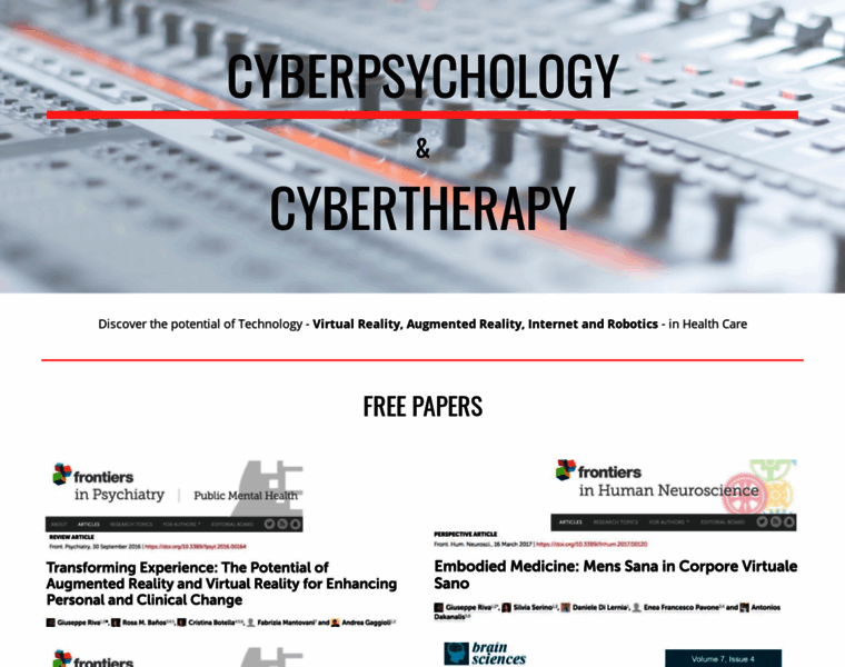 Cybertherapy.info thumbnail