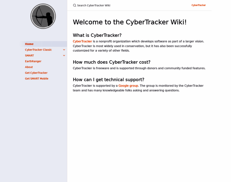 Cybertrackerwiki.org thumbnail