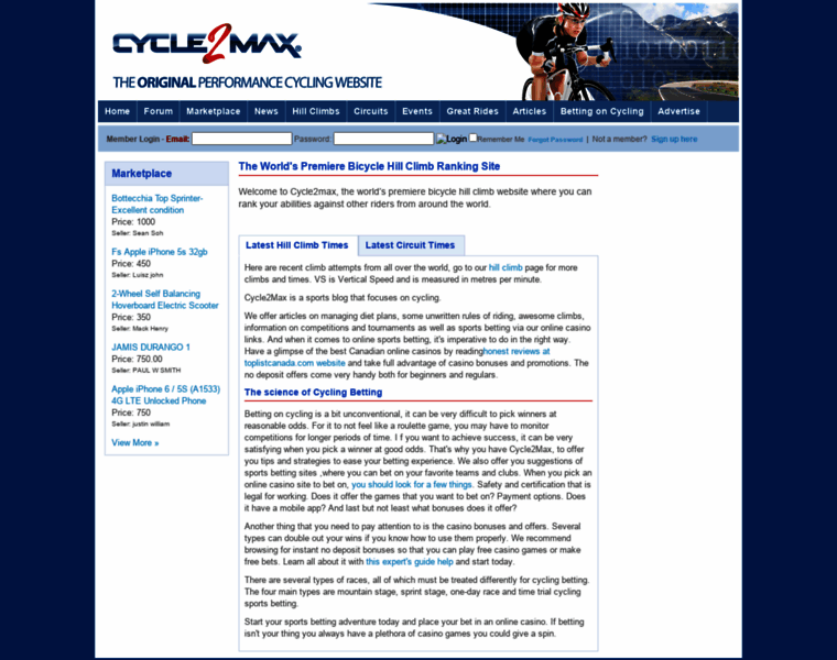 Cycle2max.com thumbnail