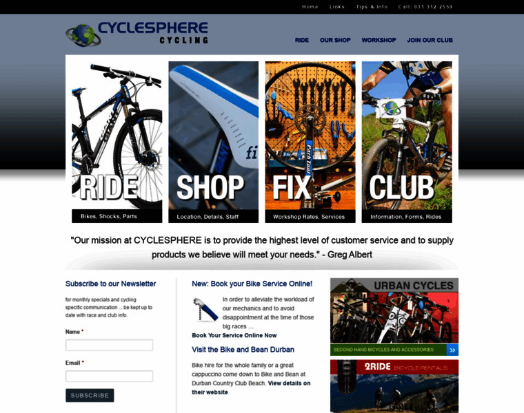Cyclesphere.co.za thumbnail