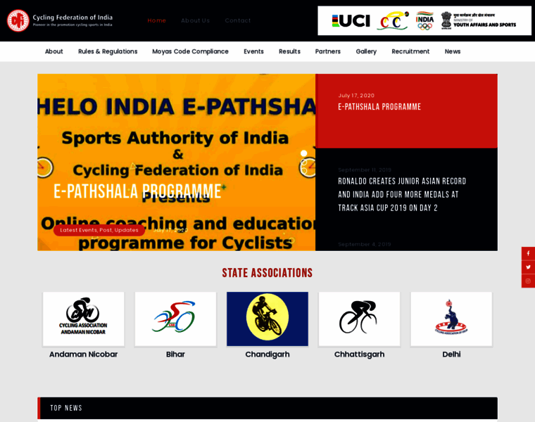 Cyclingfederationofindia.org thumbnail