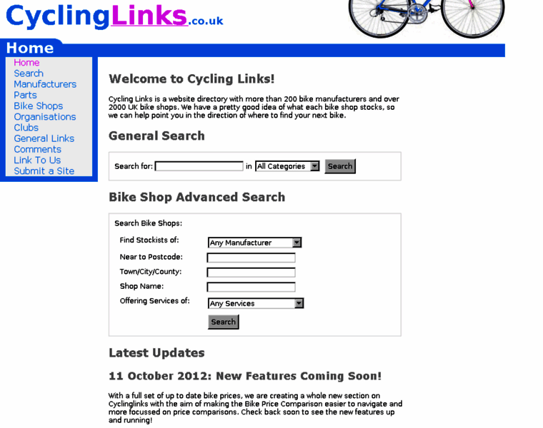 Cyclinglinks.co.uk thumbnail
