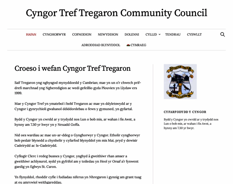 Cyngor-tregaron-council.org.uk thumbnail