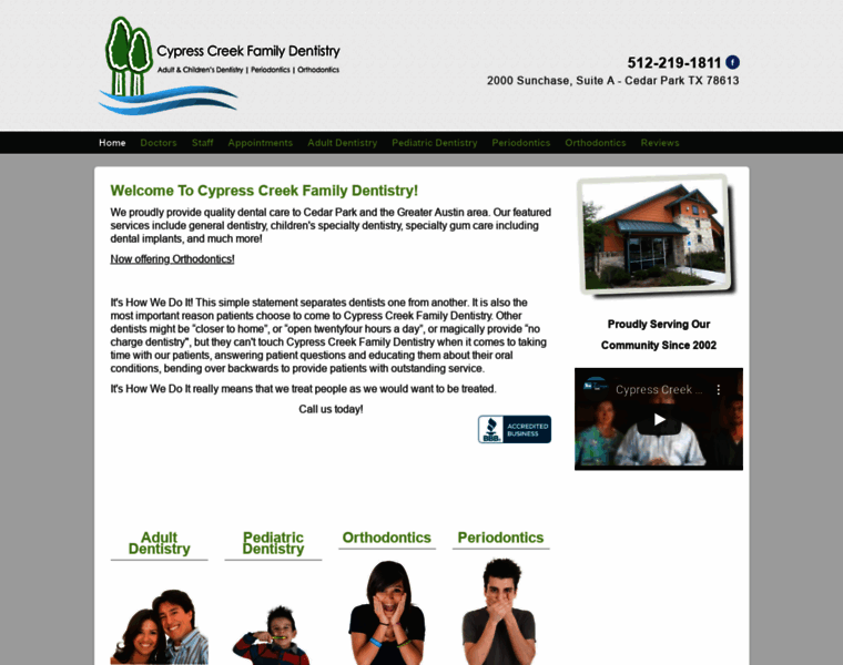 Cypresscreekfamilydentistry.com thumbnail