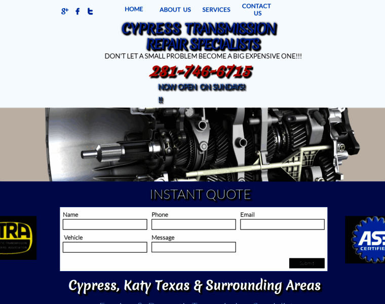 Cypresstransmissionrepair.com thumbnail