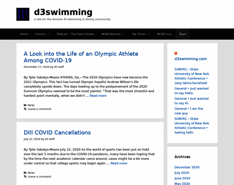 D3swimming.com thumbnail
