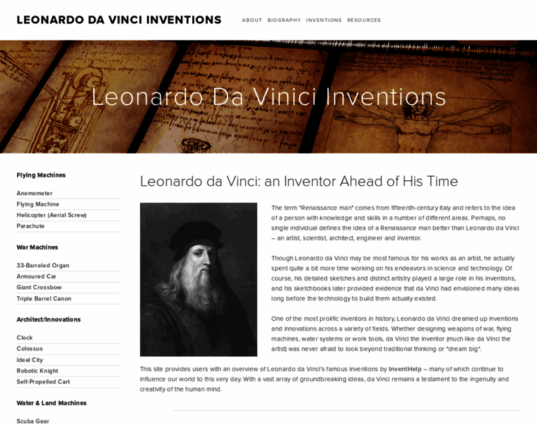 Da-vinci-inventions.com thumbnail
