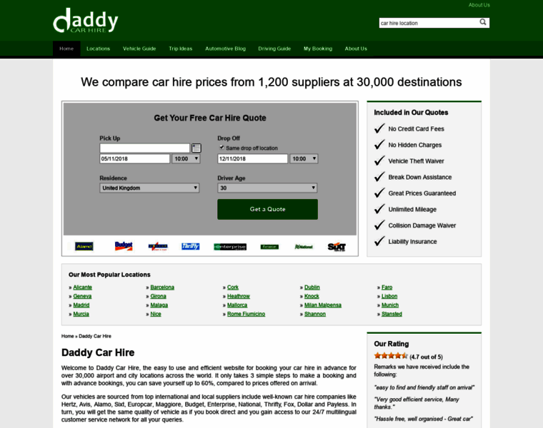 Daddycarhire.com thumbnail