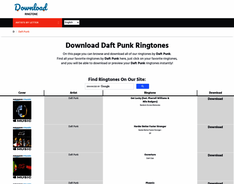 Daftpunk.download-ringtone.com thumbnail