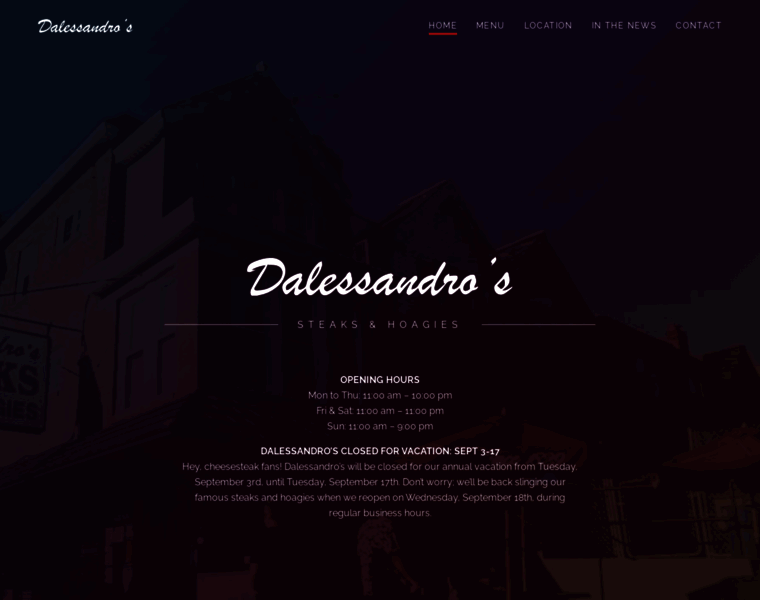 Dalessandros.com thumbnail