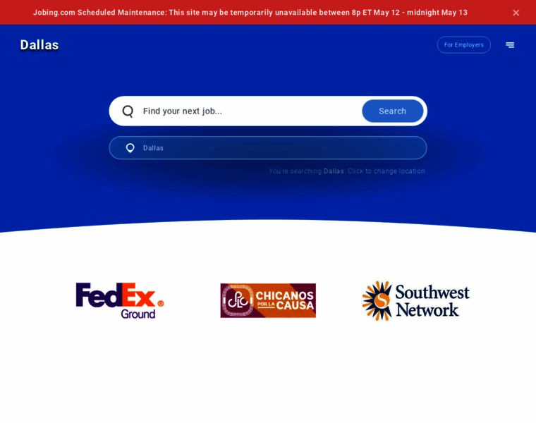Dallas.jobing.com thumbnail