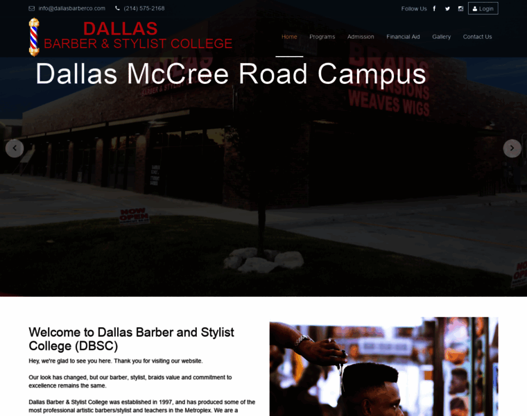 Dallasbarberandstylistcollege.com thumbnail