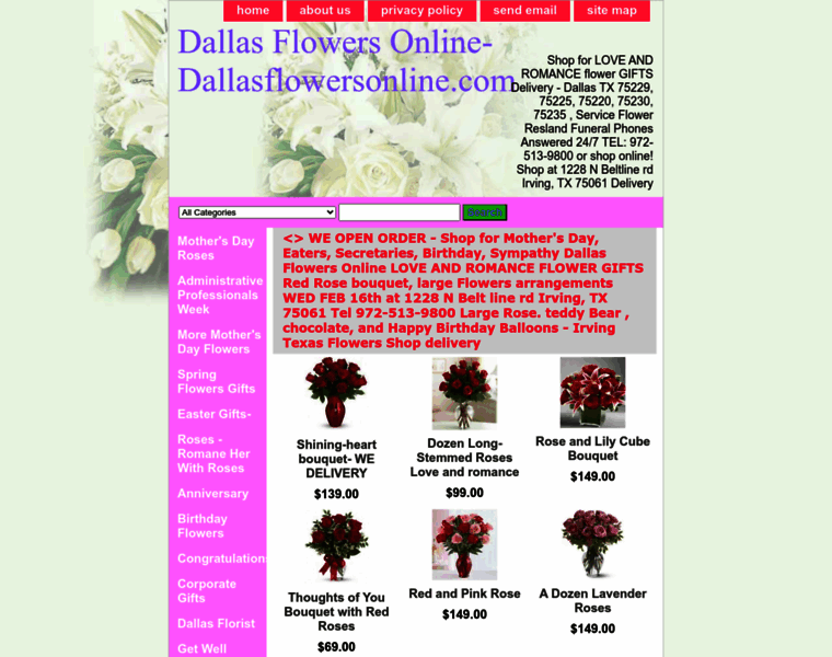 Dallasflowersonline.com thumbnail