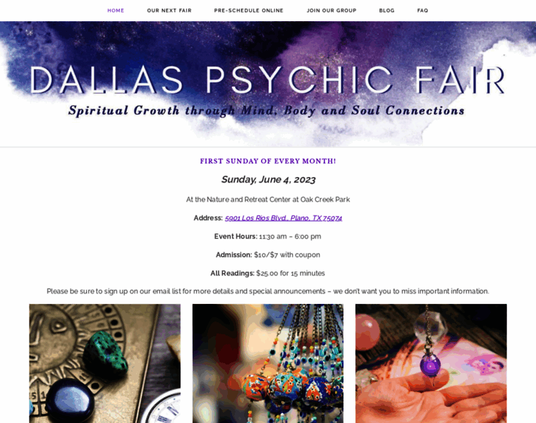 Dallaspsychicfair.com thumbnail