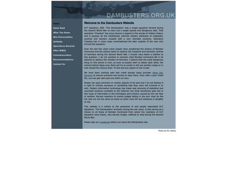 Dambusters.org.uk thumbnail