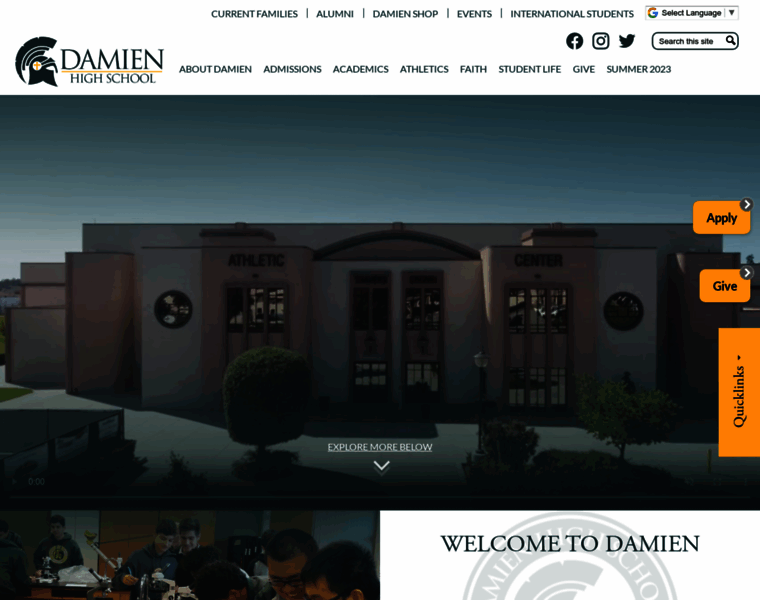 Damien-hs.edu thumbnail
