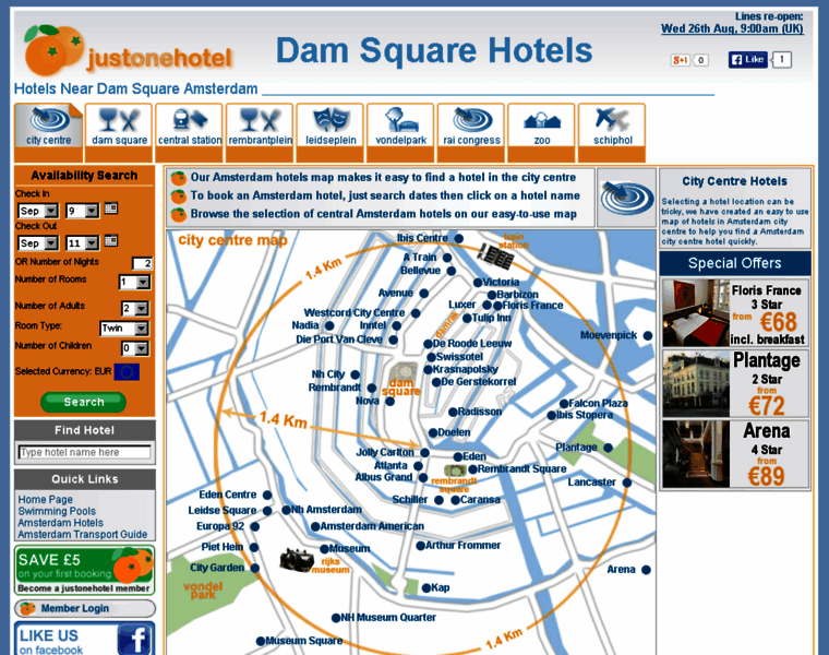 Damsquarehotels.com thumbnail