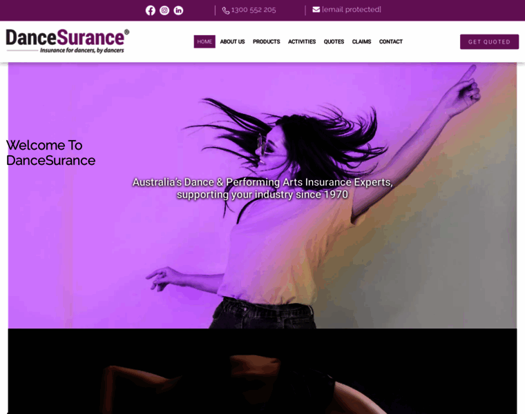 Dancesurance.com thumbnail