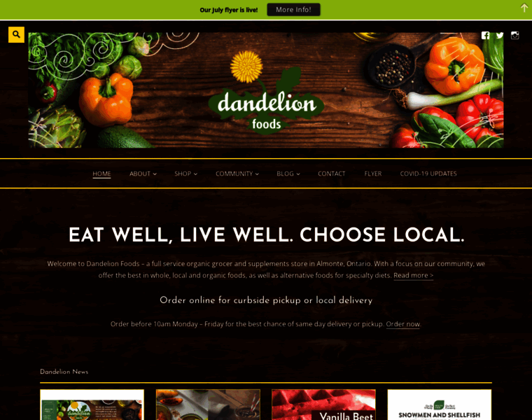 Dandelionfoods.ca thumbnail