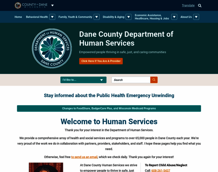 Danecountyhumanservices.org thumbnail