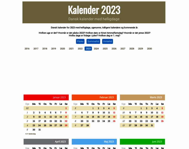 Danmarkskalender.dk thumbnail