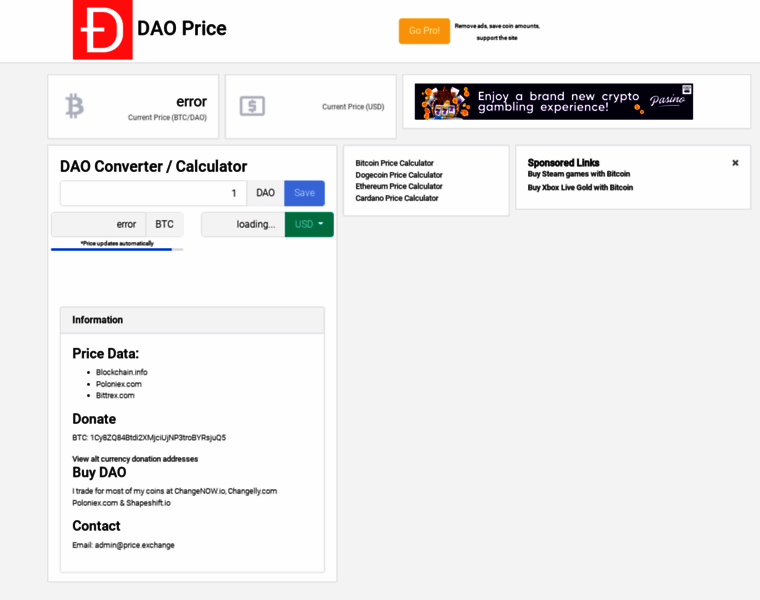 Dao.price.exchange thumbnail