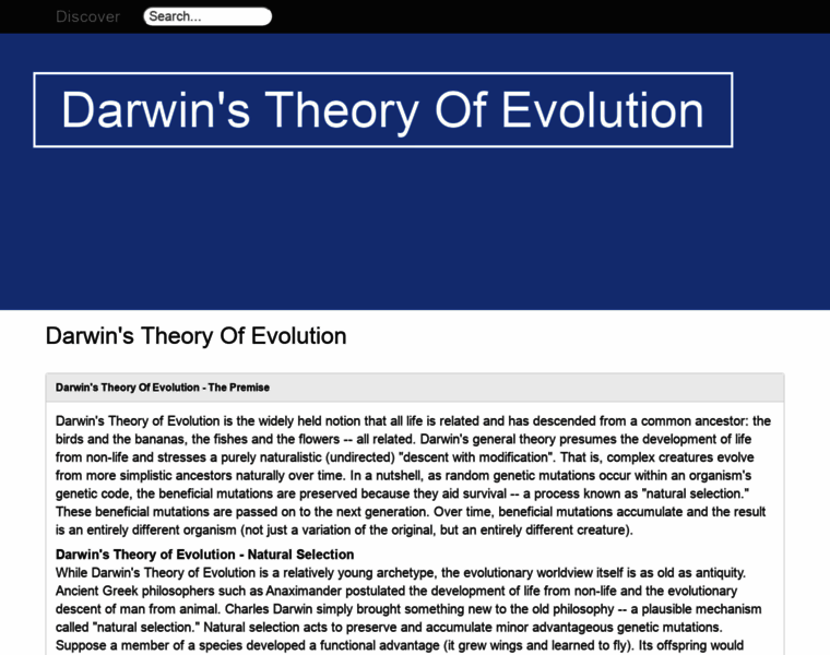 Darwins-theory-of-evolution.com thumbnail