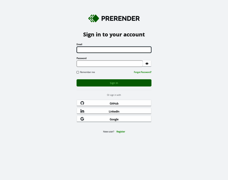 dashboard.prerender.io at WI. Dynamic Rendering for Effective ...