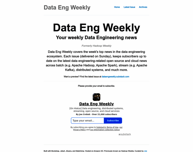 Dataengweekly.com thumbnail