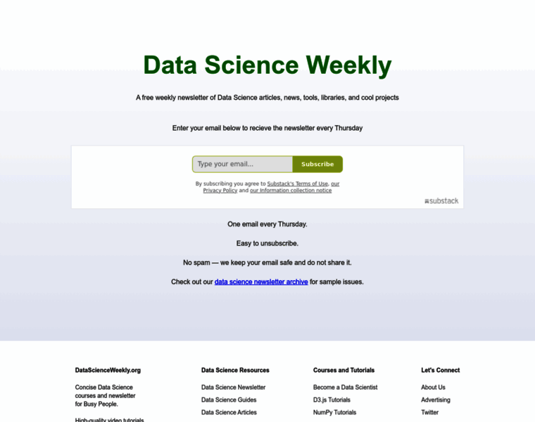 Datascienceweekly.org thumbnail