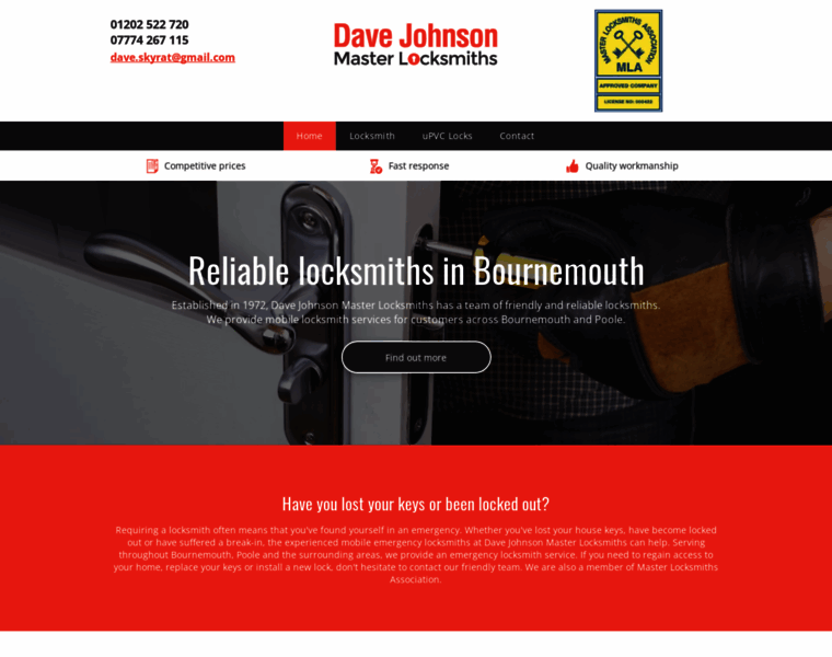 Davejohnson-locksmiths.co.uk thumbnail
