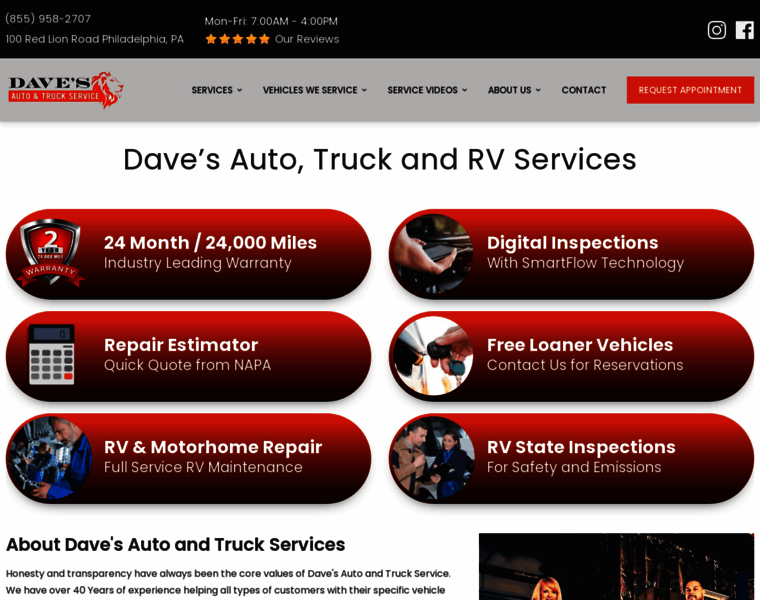 Davesautoandtruckservice.com thumbnail