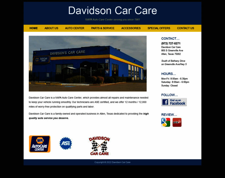 Davidsoncarcare.com thumbnail