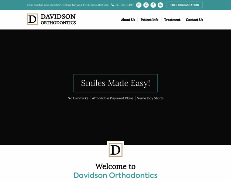 Davidsonorthodontics.com thumbnail