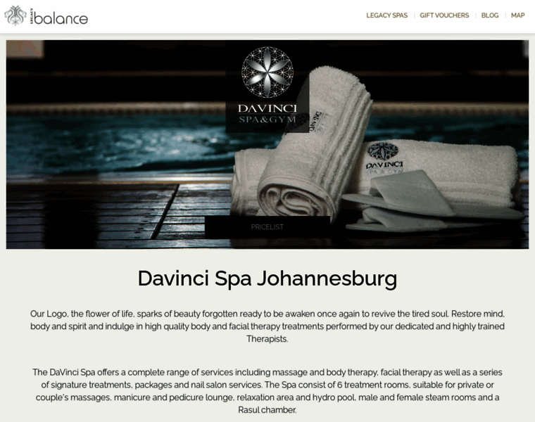 Davincispa.co.za thumbnail