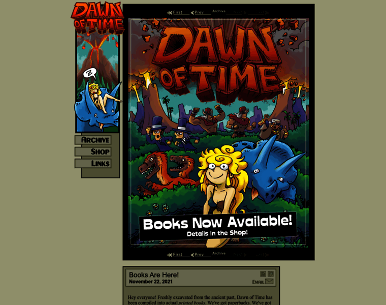 Dawnoftimecomics.com thumbnail