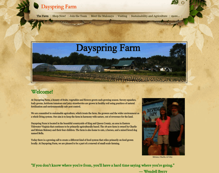 Dayspringfarm.org thumbnail