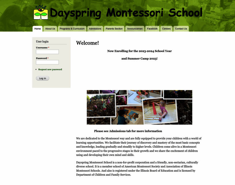 Dayspringmontessori.org thumbnail