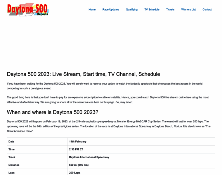 Daytona500reports.com thumbnail