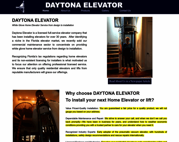 Daytonaelevator.com thumbnail