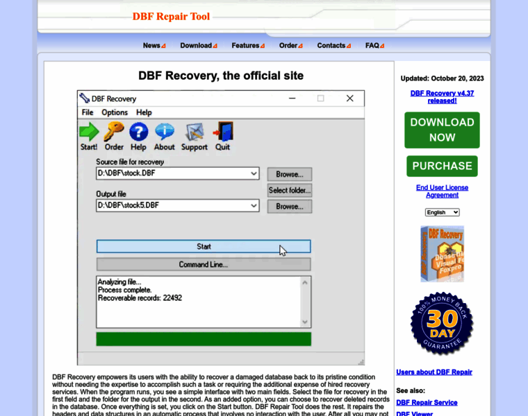 Dbf-recover.com thumbnail