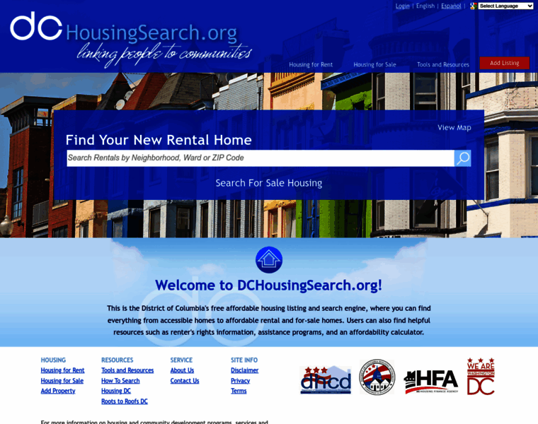 Dchousingsearch.org thumbnail
