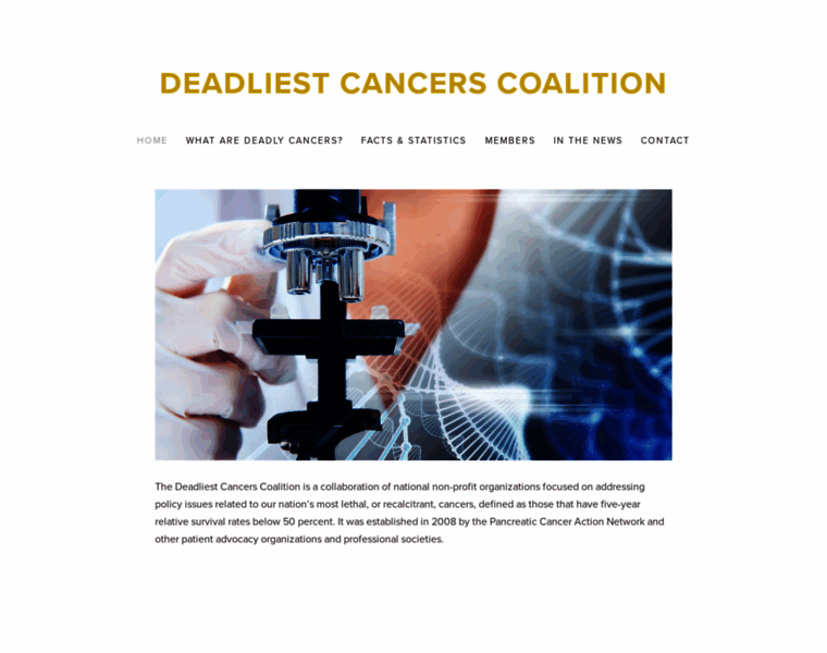 Deadliestcancers.org thumbnail
