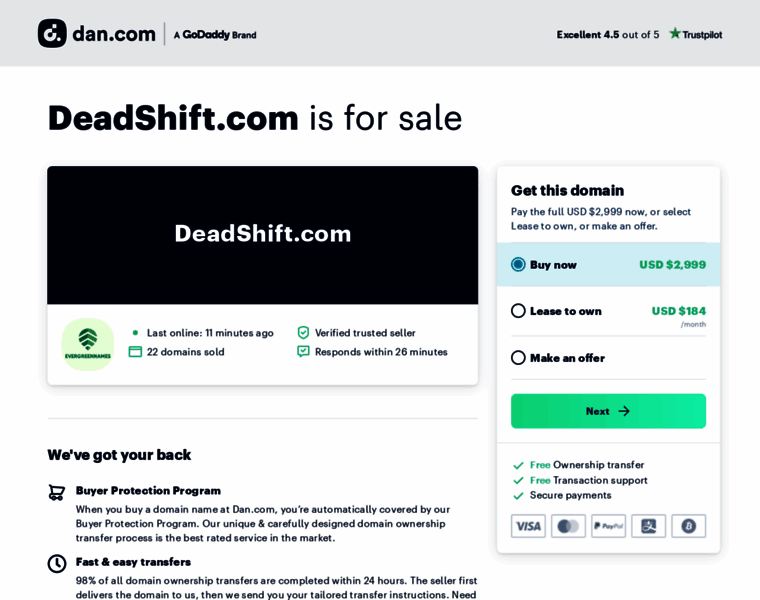 Deadshift.com thumbnail