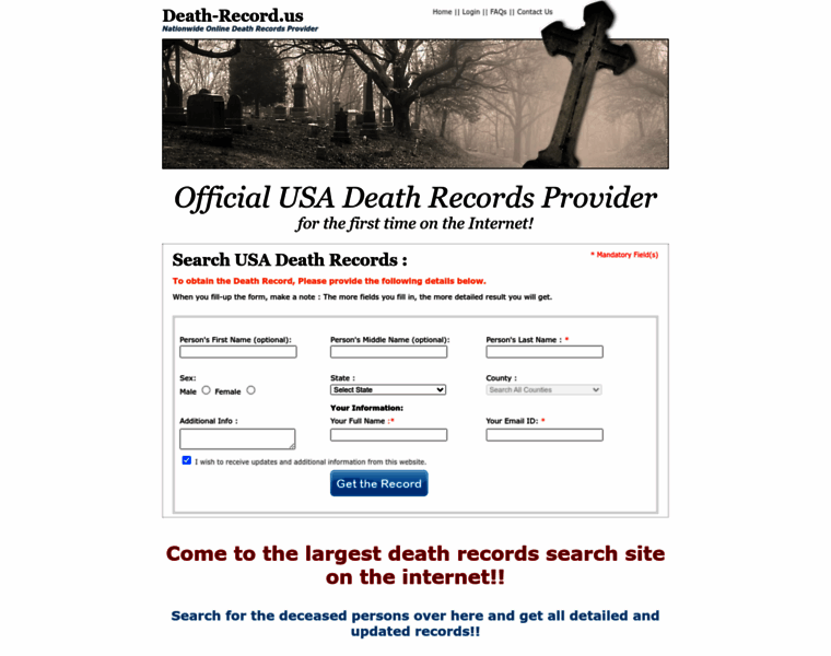 Death-record.us thumbnail