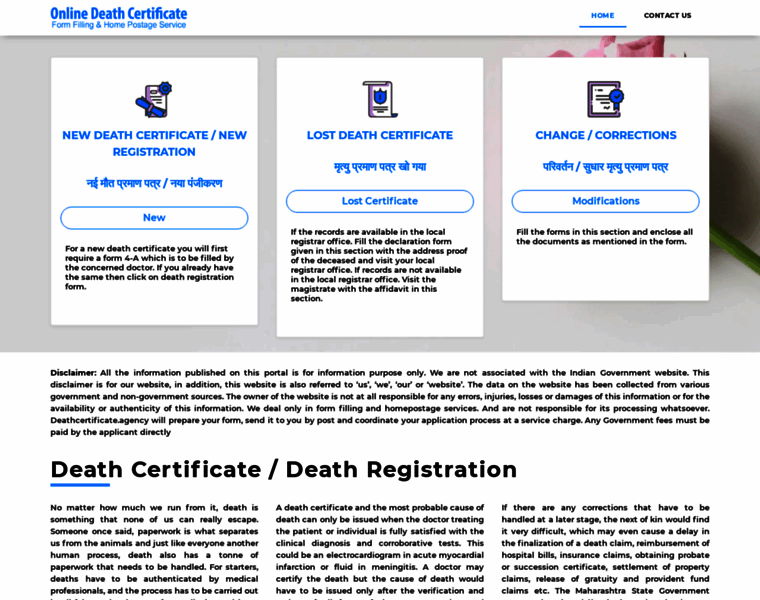 Deathcertificate.agency thumbnail