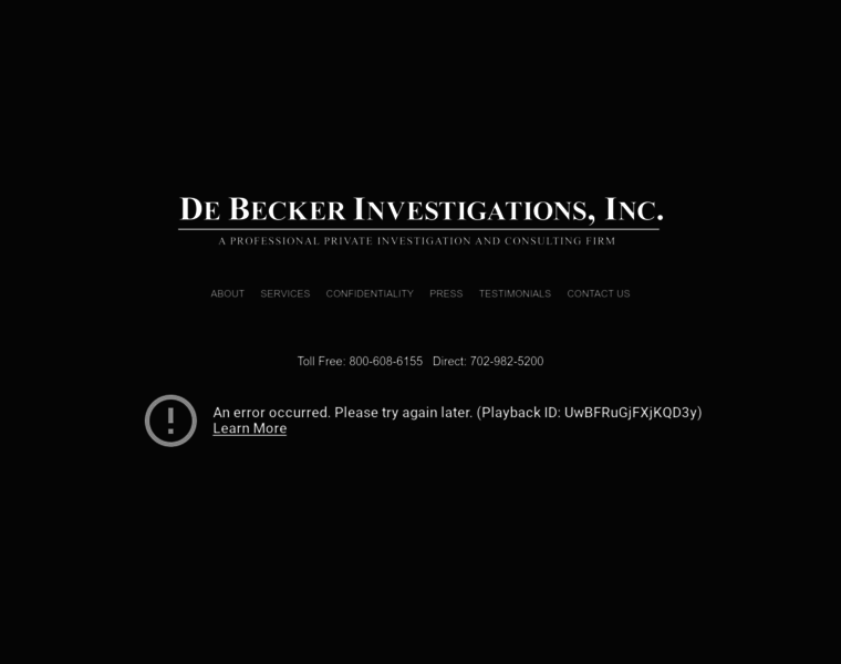 Debeckerinvestigations.com thumbnail